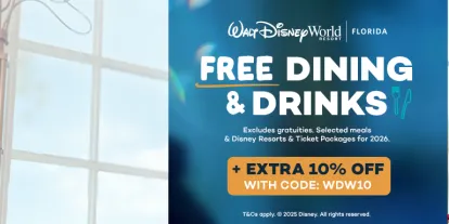 Free Dining & Drinks at Walt Disney World Resort in Florida Walt Disney World Resort Free Dining and Drinks for 2026 arrivals