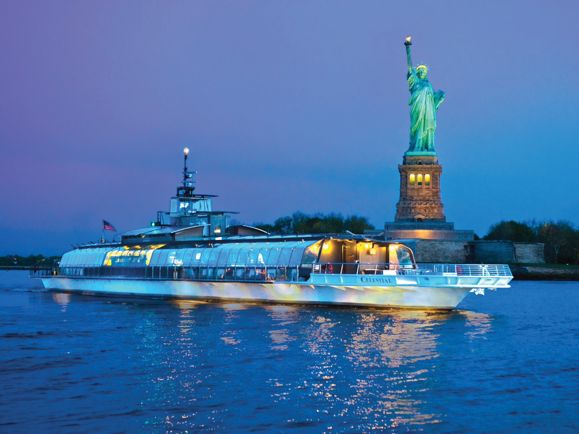 statue of liberty cruise dinner