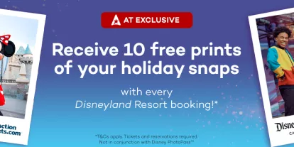 10 FREE Souvenir Disneyland Resort California Prints with every Booking