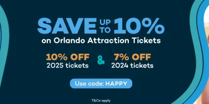 Get up to 10% Off Orlando Tickets with Code HAPPY at checkout