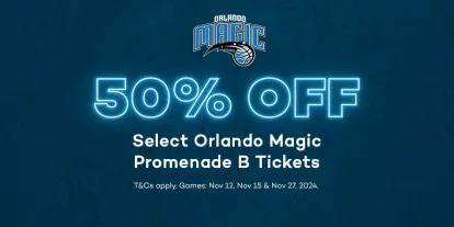 50% OFF Select Orlando Magic Tickets