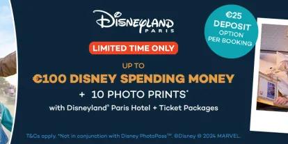 Get up to €100 spending money when you book a Disneyland Paris hotel with AttractionTickets.com