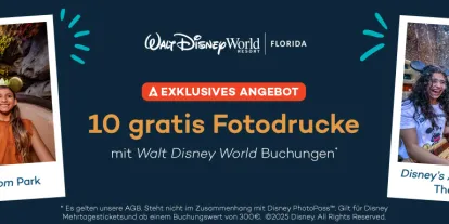 10 gratis Fotodrucke mit Walt Disney World Mehrtagesbuchungen