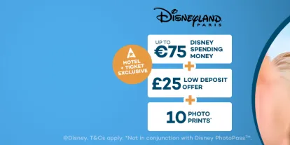 Get up to €75 spending money when booking a Disneyland Paris Hotel with AttractionTickets.com