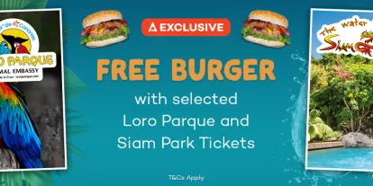 Siam Park - Loro Parque Free Burger Offer