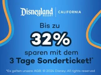 Sparen Sie bis zu 32% mit dem Disneyland California 3 Tage Sonderticket 