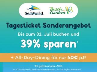 Sonderangebot für SeaWorld Tagestickets und Busch Gardens Tagestickets 