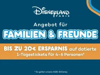 Disneyland Paris Gruppenangebot - bis zu 20 Euro pro Person sparen