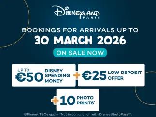 Disneyland Paris Hotels now on sale through to end of March 2026