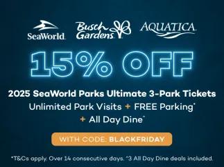 Get a SeaWorld Orlando Ultimate Ticket for the same price as a 3 Visit Ticket