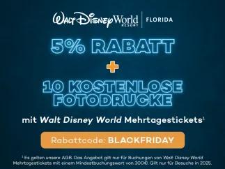 10 kostenlose Fotodrucke mit Disney Orlando Tickets + 5% Rabatt