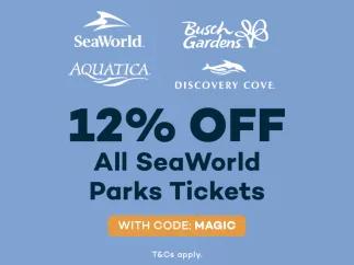 12% OFF SeaWorld Parks Tickets