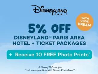 5% off Disneyland Paris area hotels with code DREAM