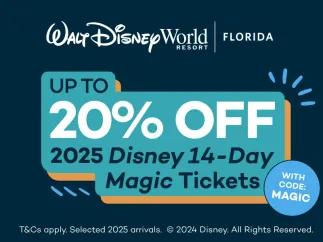 Get Up to 20% Off Walt Disney World Tickets with code MAGIC