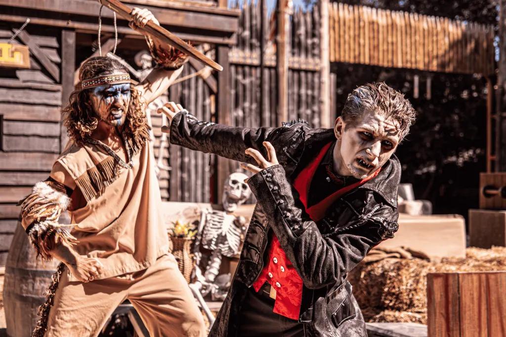 West Blood Frenzy Performers in a wild west themed halloween show